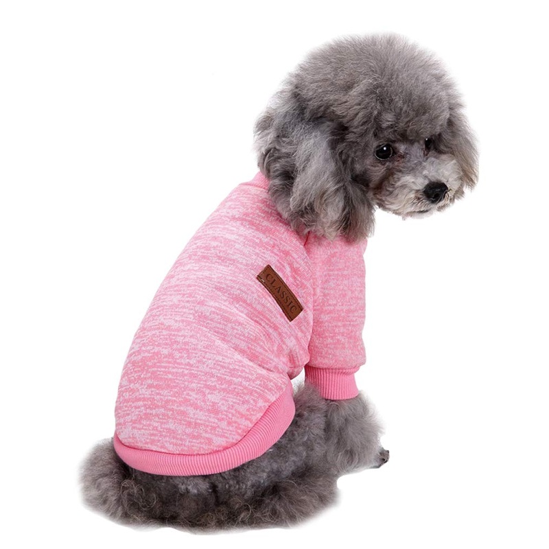 Jecikelon Dog Clothes Dogs Sweater Soft Puppies Clothing Winter Puppy Sweaters Warm Outfit for Dogs Small XXS XS Cat Apparel (Pink, M) Medium Pink