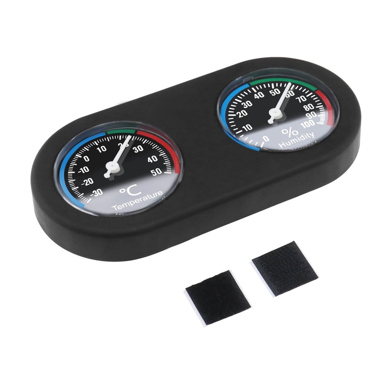 Reptile Thermometer Hygrometer 2 in 1 Mini Round Shape Dual Dial Thermometer and Humidity Gauge for Terrarium Lizard Spider Chameleon Pet