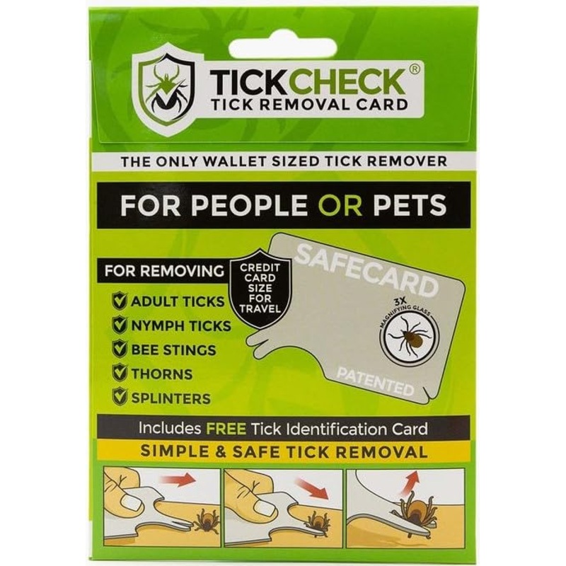 Tick Remover Card – Wallet Sized Tick Removal Tool with Free Tick ID Card & Testing Information – for People, Dogs, Cats (1 Pack) 1