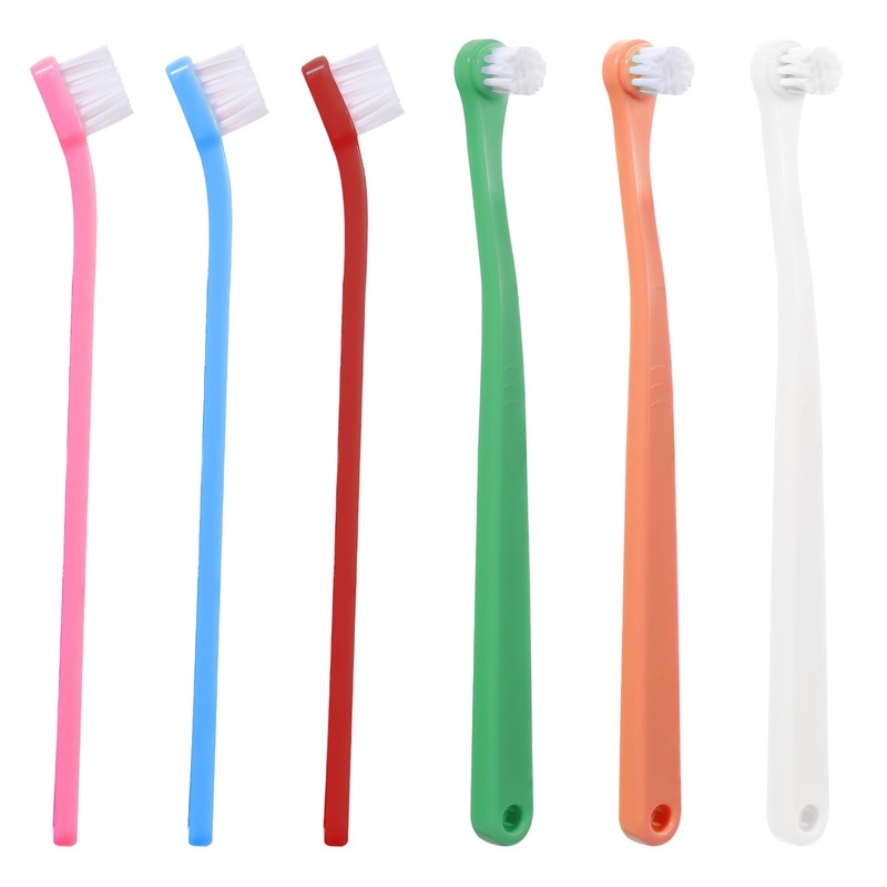 6 Pcs Small Dog Toothbrush Micro Head Cat Toothbrush, Soft Bristles Dog Tooth Brush Kit, Deep Clean Pet Toothbrush Dental Care Toothbrush for Puppy, Kitten Small Dog & Cat