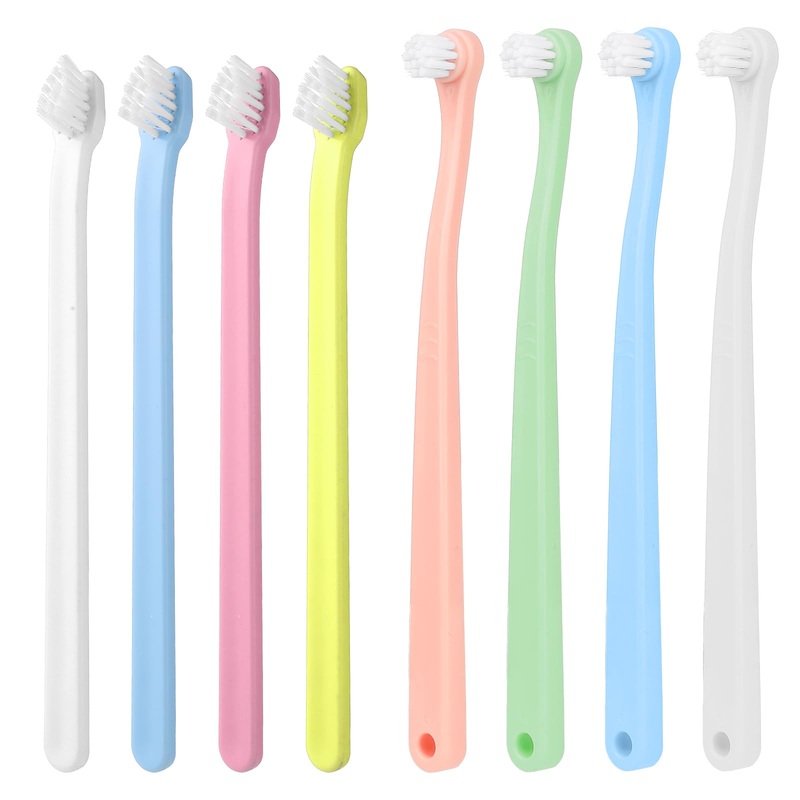 8 Pack Small Dog Toothbrush Cat Toothbrush Pet Toothbrush Mini Head Soft Dog Cat Tooth Brush for Sensitive Gum Puppy, Kitten, Cats & Small Breed Dogs, Portable Travel Friendly and Easy to Use