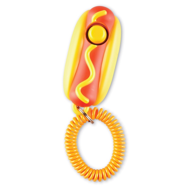 Brightkins Hot Dog Training Clicker – Dog Training Clicker, Dog Training and Behavior Aids, Stocking Stuffers for Dogs