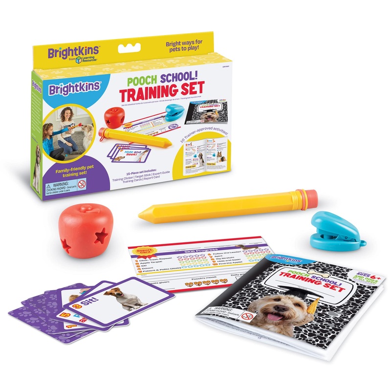 Brightkins Pooch School Training Set – 15 Piece Set Training Games for Dogs, Games and Toys for Dogs
