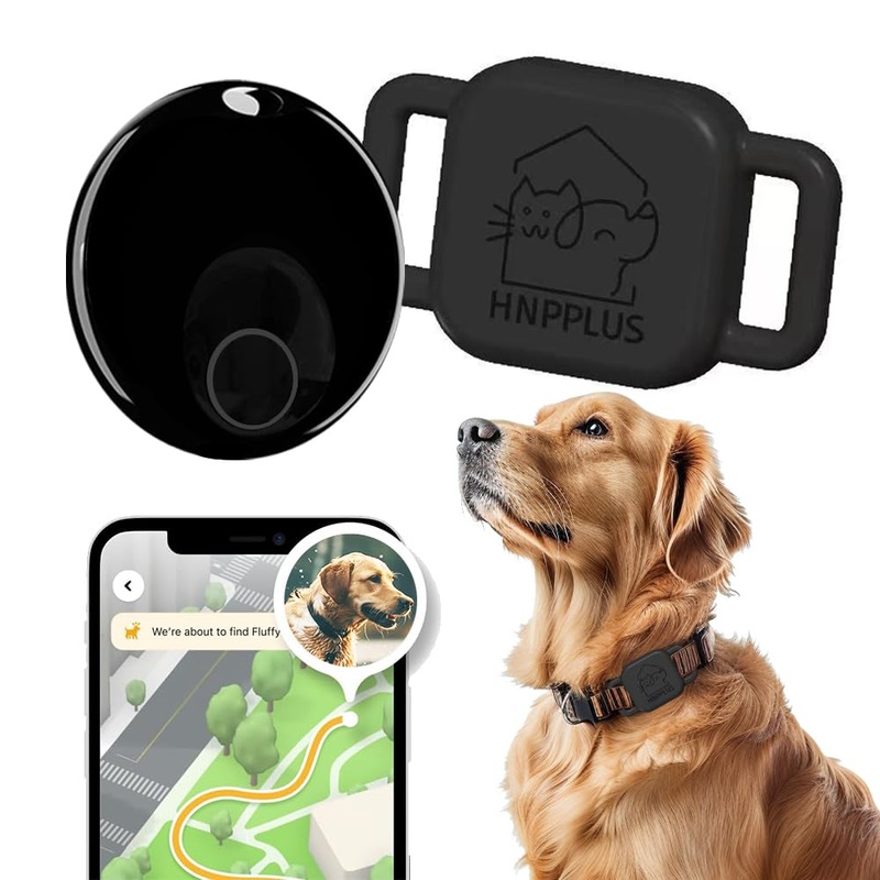 Dog Tracker Smart Pet Location Tracker with Collar Holder, Personalized Smart Item Finder, MFi Certificated Dog Tracking Device, No Monthly Fee, Works with Find My (iOS Only) (1 Pack) 1 Pack
