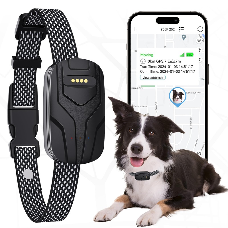 GPS Dog Tracker and Activity & Fitness Monitor,Wireless Fence 2 in 1 Pet Tracking Smart Collar,Unlimited Range,Real-Time GPS Tracker for Pets,Wellness [Free 1 Year Membership]