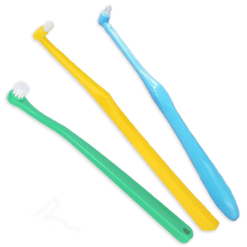 Pet Republique Extra Small Breed Toothbrushe Kit for Dogs & Cats 1/4 Pointed Brush, 1/4 Flat Brush, 3/8 Regular Brush (3-Piece Kit) – Works on Yorkie, Chihuahua, Pomeranian, and Miniature Breeds
