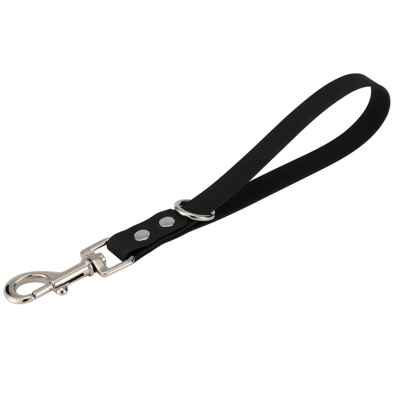 Short Dog Leash – 9 Inch Dog Leash Heavy Duty Traffic Leash for Dogs Short Leash for Dog Training Control, Waterproof PVC Dog Training Leashes Dog Grab Tab Dog Short Leash (Black, 9”) 9” Black