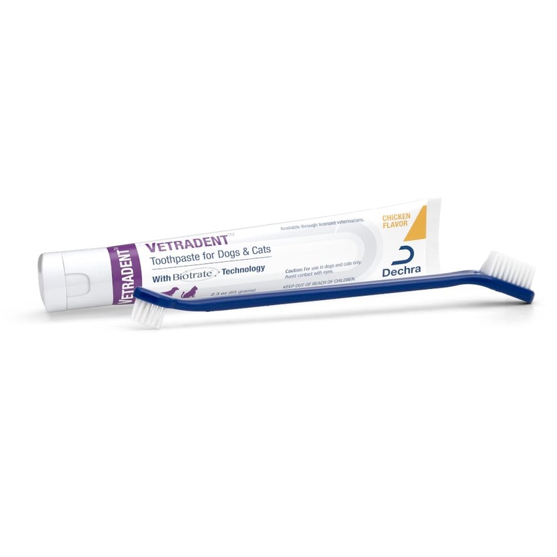 Toothpaste for Dogs and Cats (Double-Headed Toothbrush Included)