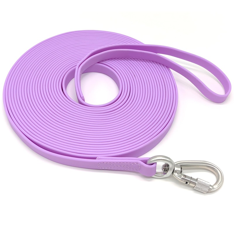 ZALER Long Dog Leash Waterproof Training Leashes 50ft 30ft 20ft 15ft 10ft 6ft, Odor Proof Recall Long Line Lead with Aviation Aluminum Carabiner Clip for Small, Medium, Large Dogs (6FT, Purple)