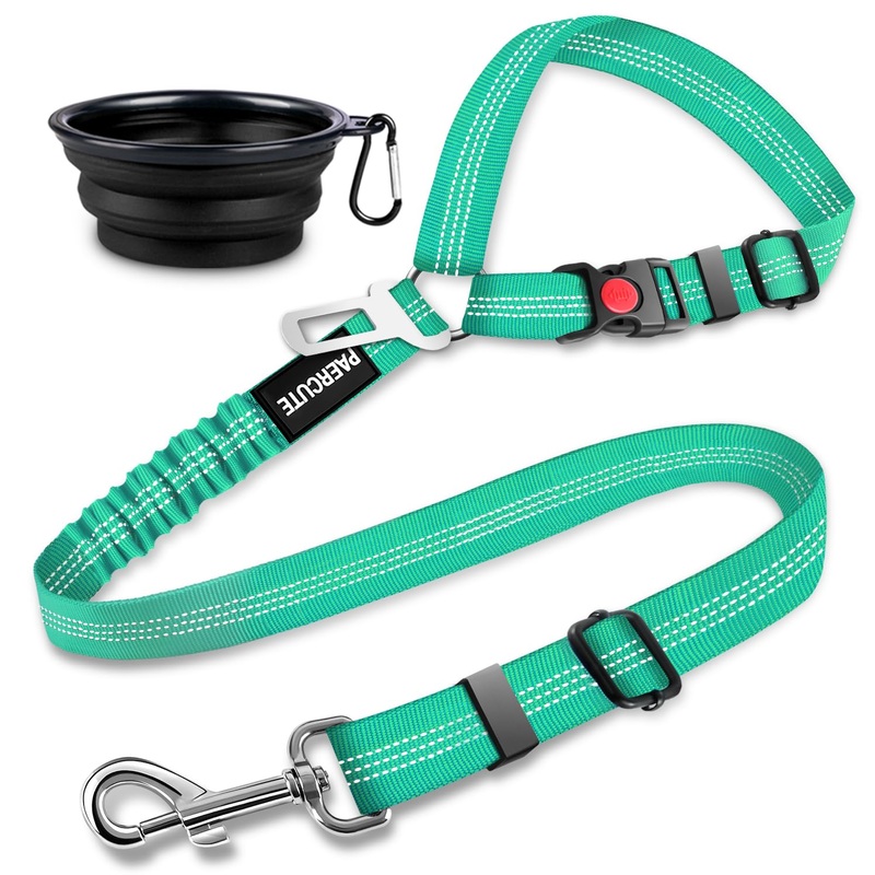 2 Piece Set Dog Seat Belt Retractable Dog Car Seatbelts Adjustable Pet Seat Belt for Vehicle Headrest Restraint Adjustable Heavy Duty & Elastic & Durable Car Harness for Dog Lotus