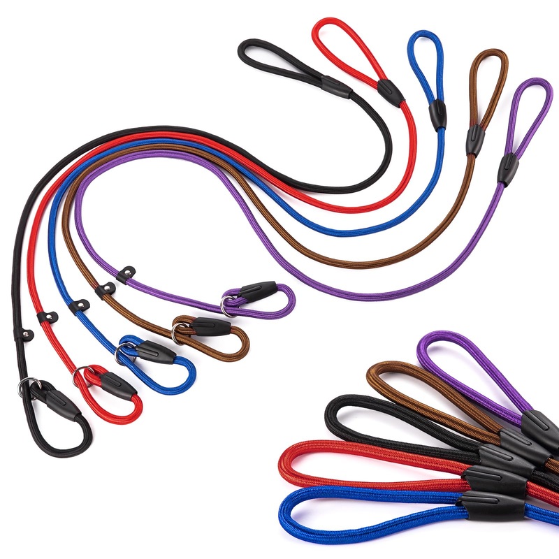 5pcs Slip Lead Dog Leash,Strong Nylon Rope Leash,Training Leash for Large Medium and Small Dogs