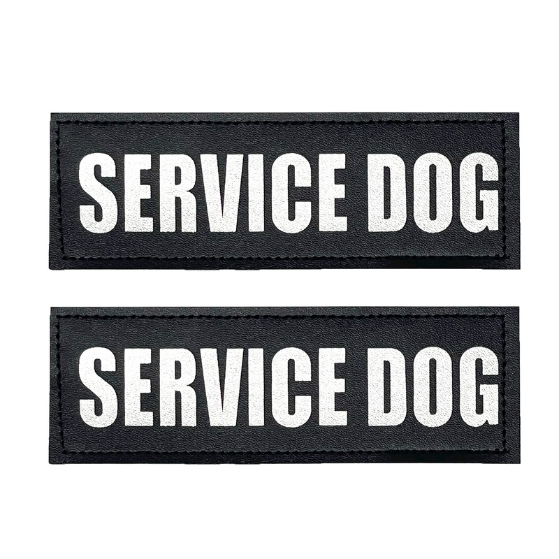 Albcorp Reflective Service Dog Patch with Hook Backing for Service Animal Vests/Harnesses Medium (5 X 1.5) Inch Medium 5″ x 1.5″