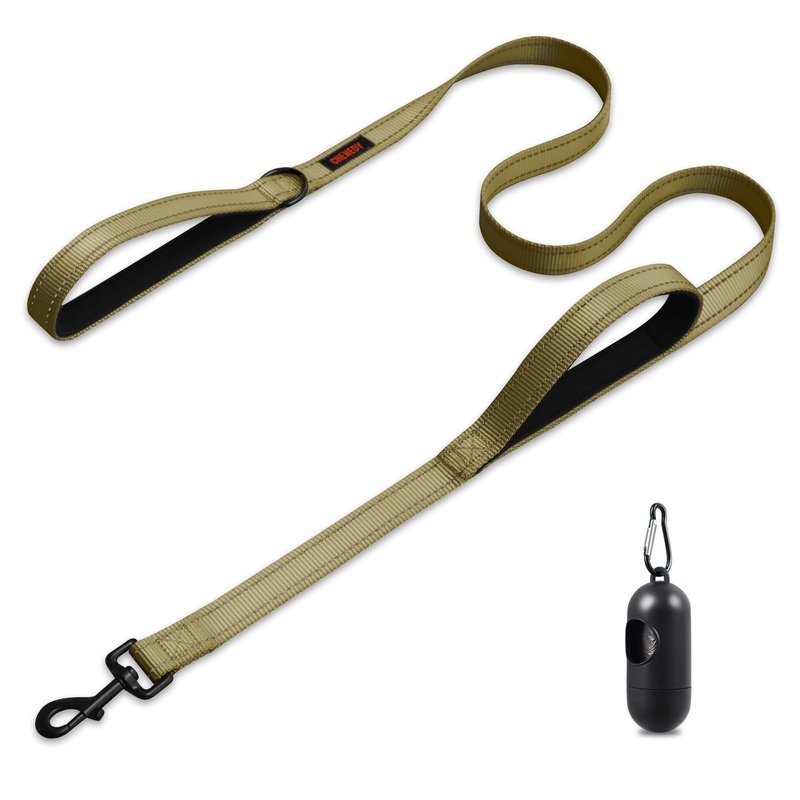 Dog Leash, Heavy Duty Dog Leash, Leashes for Large Breed Dogs, Double Handle Dog Leash, Reflective Training Lead, Perfect for Medium to Large Dogs(6FTDeep Green) 72 InchFT Deep Green