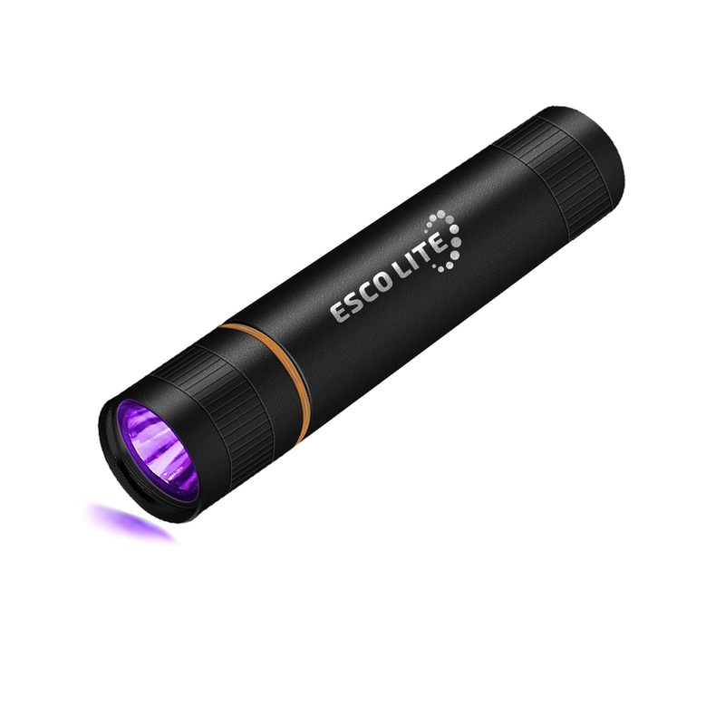 ESCOLITE 385nm Mini UV Black Light Flashlight, Handheld Ultraviolet Flashlight Pocket Pet Urine Detector for Dog Urine, Pet Stains and Bed Bug (Battery and stickable stand Included)