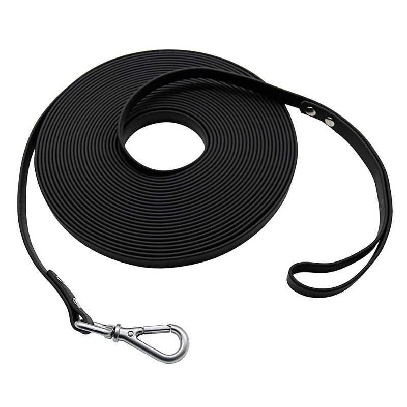 Long Leash Waterproof Training Longline Outdoor Dog Leash Great for Training, Beach, Yard, Play, Camping black 30ft
