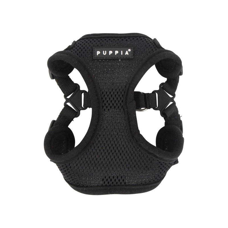 Puppia PARA-HC1533-BK-L Black Soft Harness C Pet-Vest-Harnesses, LARGE