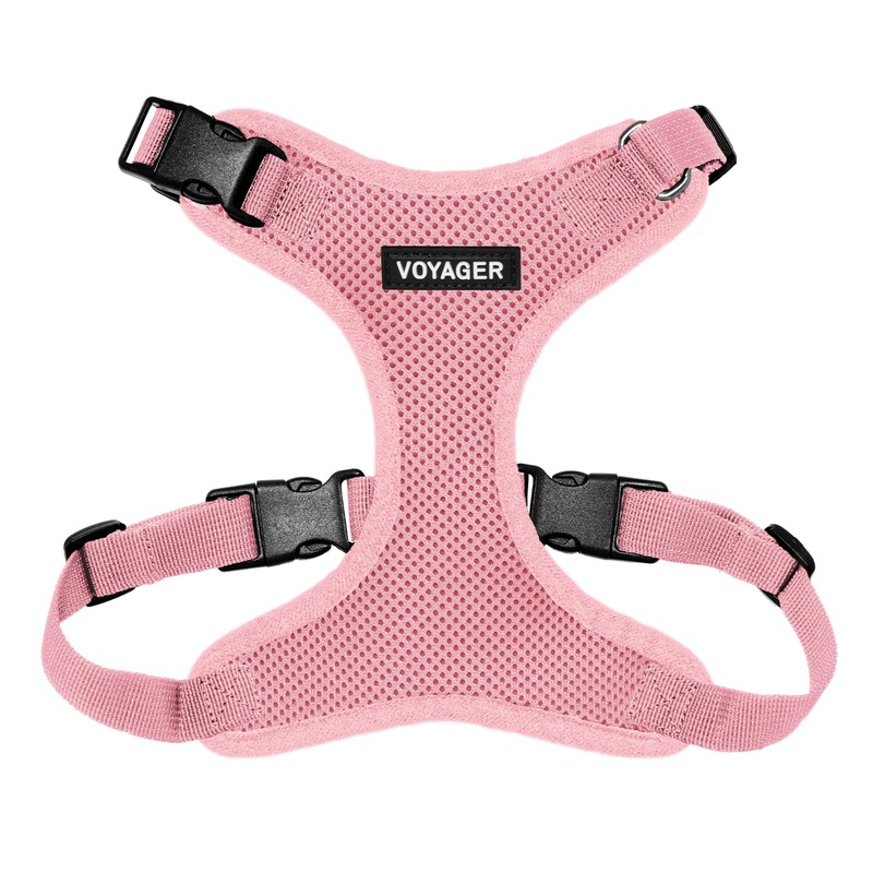 Voyager Step-in Lock Pet Harness – All Weather Mesh, Adjustable Step in Harness for Cats and Dogs by Best Pet Supplies – Pink, S Harness (Pink) S (Chest: 15 – 18″)