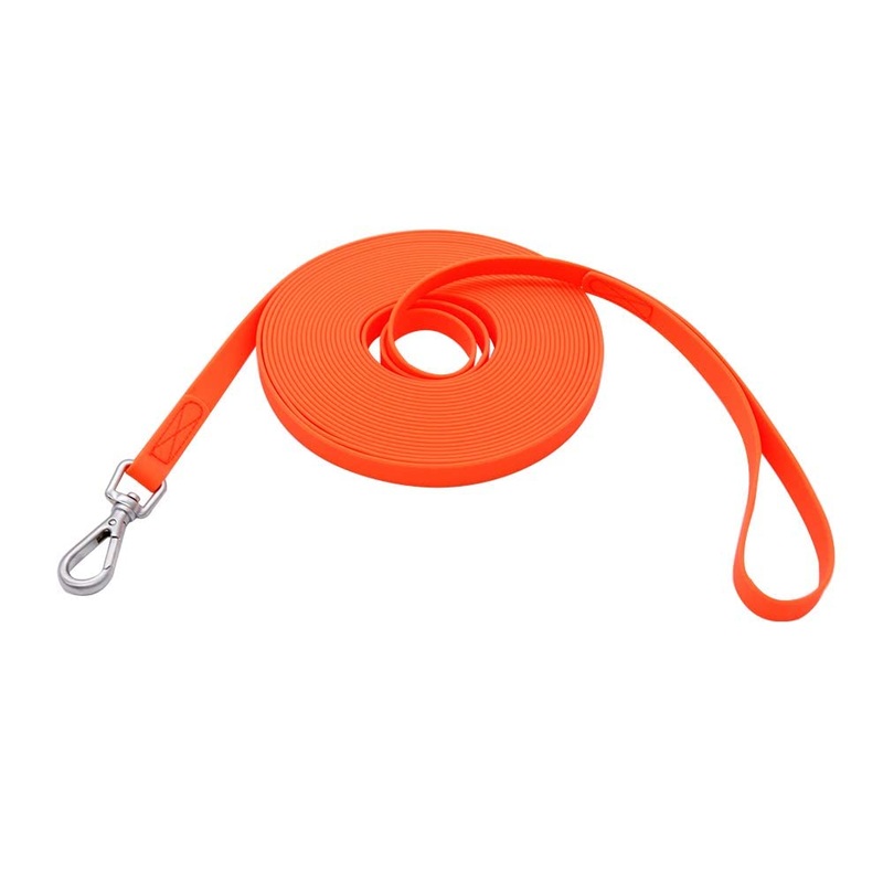 Waterproof Dog Training Leash 50FT 30FT 15FT 10FT 5FT Heavy Duty Recall Long Lead for Large Medium Small Dogs (30FT, Orange)