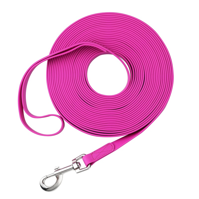 Waterproof Long Leash Durable Dog Recall Training Lead Great for Outdoor Hiking, Training, Yard, Beach and Swimming (Purple, 30ft) Purple
