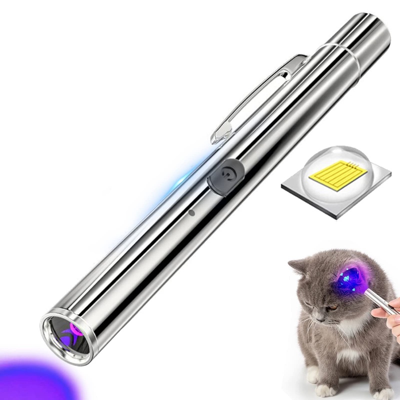 Wood’s Lamp Portable,UV Black light for Pet Dog/Cat Care,cat Ringworm Detector, Pet Urine Detector, with Portable buckle and Magnetic back cover