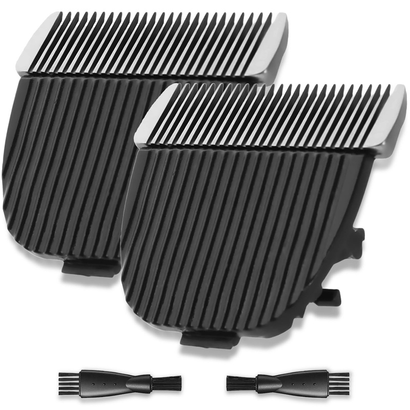 2 Pack Pet Grooming Replacement Blades for ONEISALL Dog Grooming Kit, Low Noise Pet Clipper Replacement Blades Compatible with ONEISALL Dog Clippers, Cleaning Brush, Black