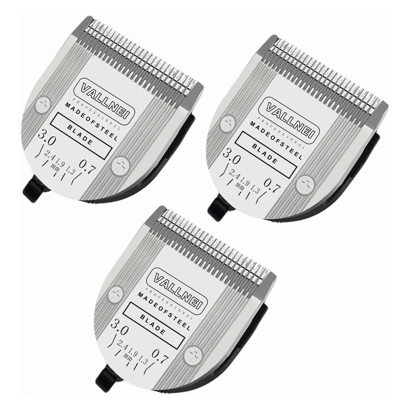 3 Pack Detachable Adjustable Pet Dog Grooming Clipper 5-in-1 Blade Compatible with WAHL Professional Animal Blade Arco, Bravura, Chromado, Creativa, Figura, and Motion Pet, Dog, and Horse Clippers 3 Pack