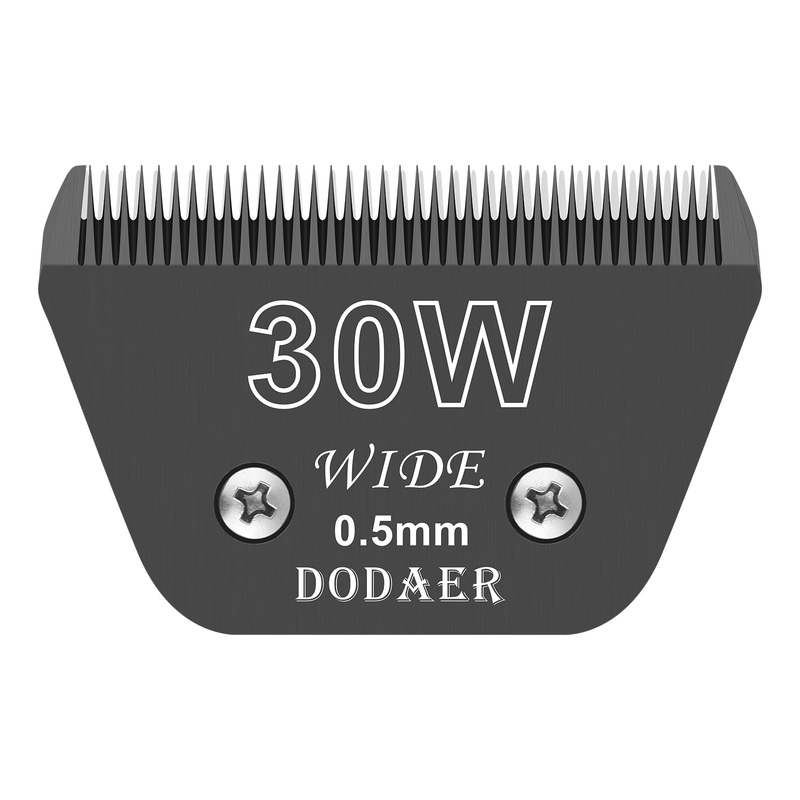 30 Wide Blades for Dog Grooming,Compatible with Andis,Oster A5,Wahl km10 Clippers,Cutting Length 1/50″,Black 30W-1pcs