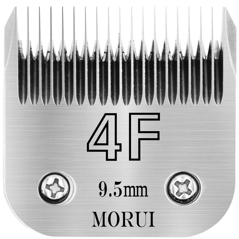 4F Cut Length 3/8″(9.5mm) Detachable Pet Dog Clipper Blades UltraEdge Series Clipper Blades for Dog Grooming Compatible with Most Andis,Oster A5 Wahl KM Series Clippers 4F 9.5mm