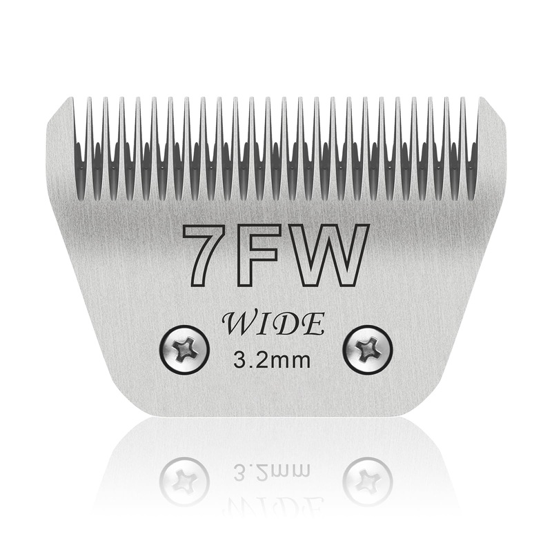 7FW Wide Pet Dog Grooming Detachable Blades,Compatible with Andis,Oster A5,Wahl KM10 Clippers,Cut Length 1/8″(3.2mm) 7fw
