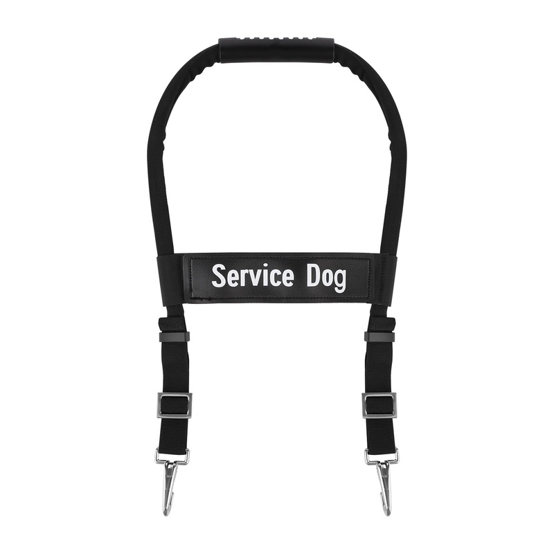 Adjustable Service Dog Handles, Guide Dog Bridge Leash for Service Dog Vest Harness Dog Gear Dog Accessories (12-20 Inch)