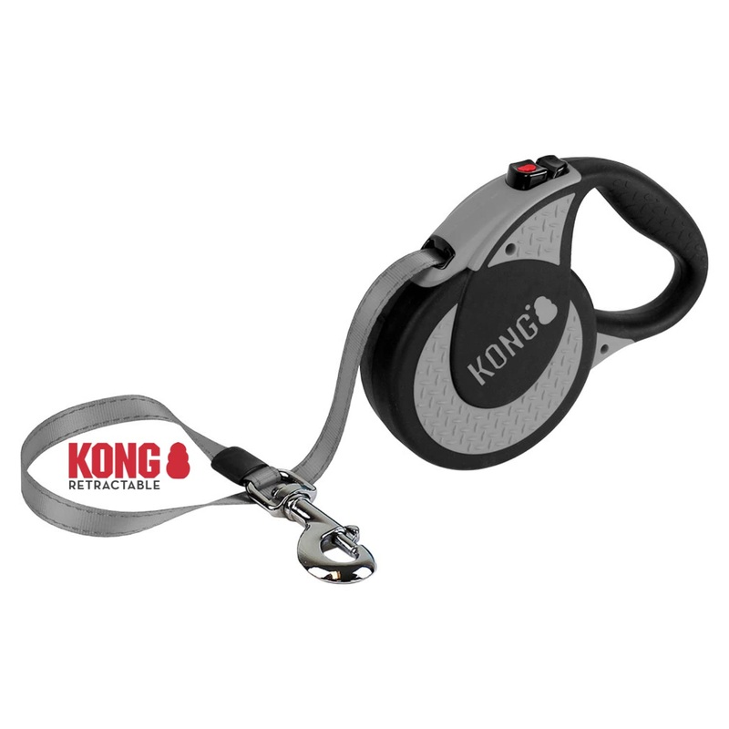 Alcott Kong Ultimate Retractable Dog Leash, Extra Large, Grey, 16′ Long X-Large