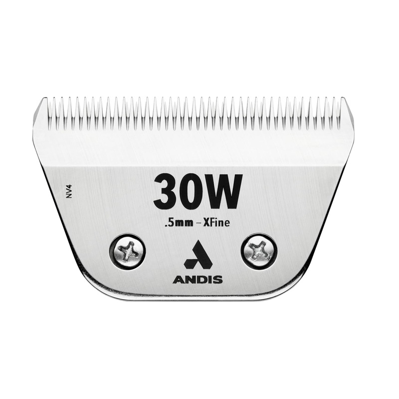Andis 561462 ceramicEDGE #30W XFine Wide Blade, Small Animal and Pet Grooming, Detachable Replacement Blade, Long Lasting, Stainless Steel 30W (0.5 mm)