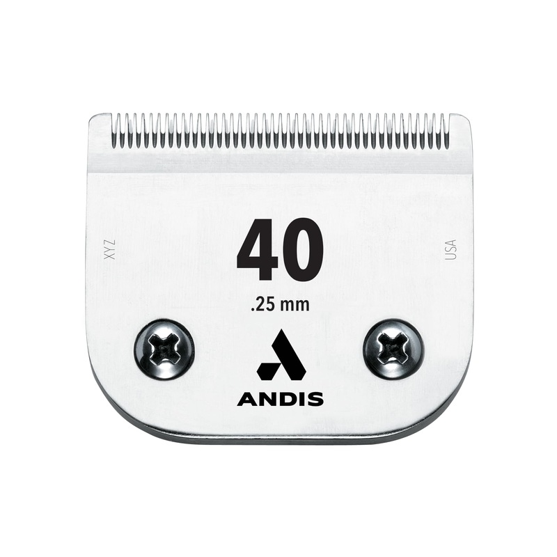 Andis – 64076, Ultra Edge Super Blocking Dog Clipper Blade – Built with Carbon-Infused Steel, Sharp Cutting Edges with Zero Gaps, Size-40, Removes Hairs 1/100-Inch – for Full Body Grooming, Chrome
