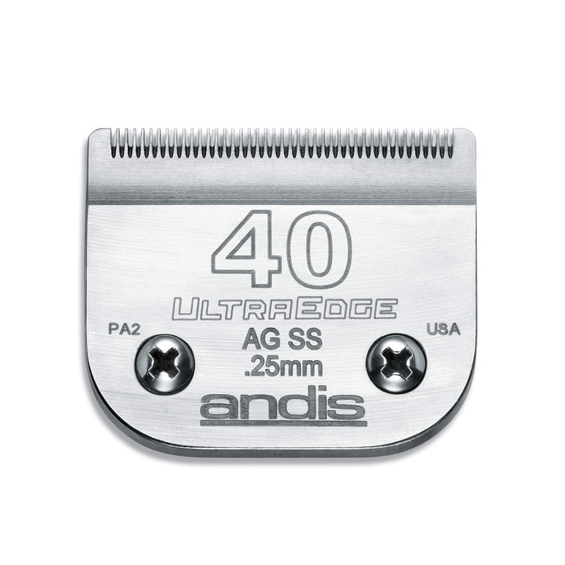 Andis 64084 Carbon-Infused Steel UltraEdge Dog Clipper Blade, Size-40, 1/100-Inch Cut Length