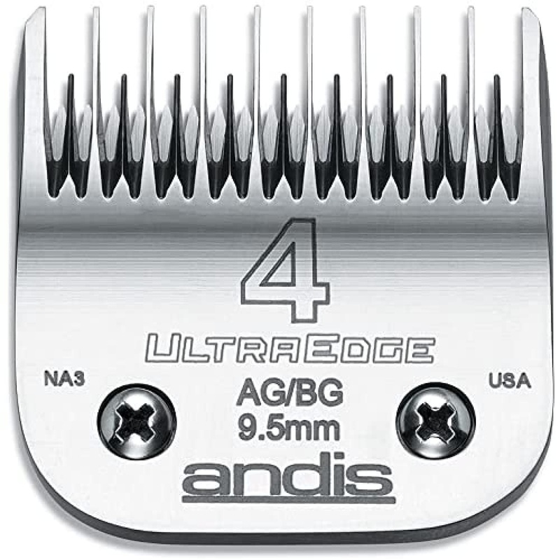 Andis 64090 Carbon-Infused Steel UltraEdge Dog Clipper Blade, Size-4 Skip-Tooth, 3/8-Inch Cut Length