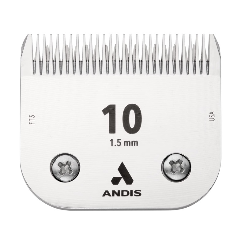 Andis  64315, Ceramic Edge Detachable Pet Clipper Blade  Carbon-Infused Steel with Sharp Cutting Tech, Runs Cooler & Stays Sharper, Resists Rust & Heat, Size-10 – Fits AG, AGC & BDC Series, Chrome