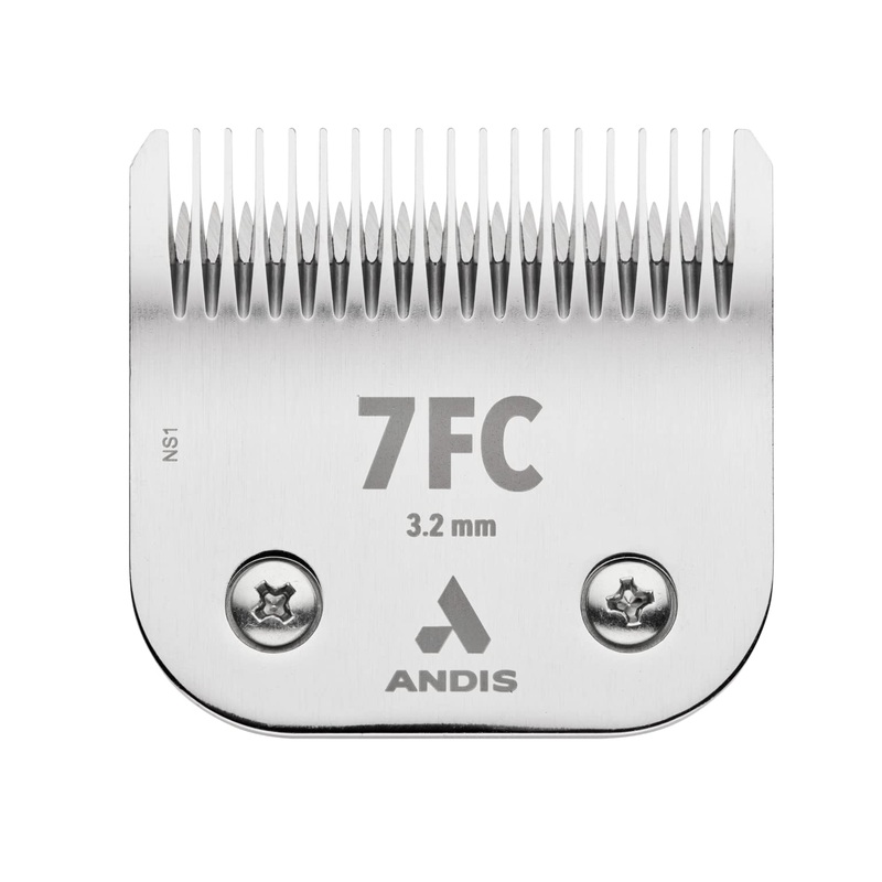 Andis 72600 UltraEdge Detachable Dog Clipper Blade – Constructed of Carbonized Steel, Specialized Hardening Process for Long Cutting Life – 1/8-Inch-Long Hair Cutting – Size-7FC, Chrome