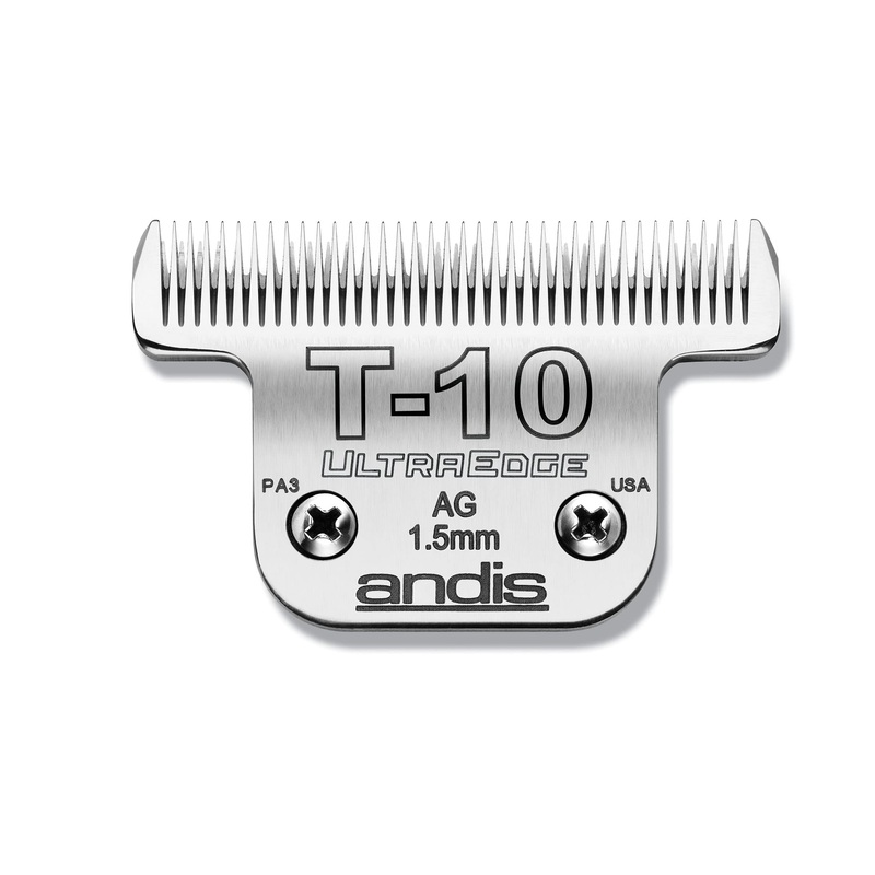 Andis Carbon-Infused Steel UltraEdge Dog Clipper Blade, Size-T-10, 1/6-Inch Cut Length (22305)