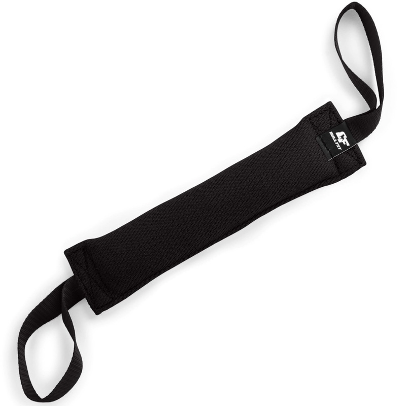 Bull Fit K9 Dog Bite Tug Toy with 2 Strong Handles – Made of Durable & Tear-Resistant French Linen – Perfect for Tug of War, Fetch & Puppy Training – Ideal for Medium to Large Breeds Black
