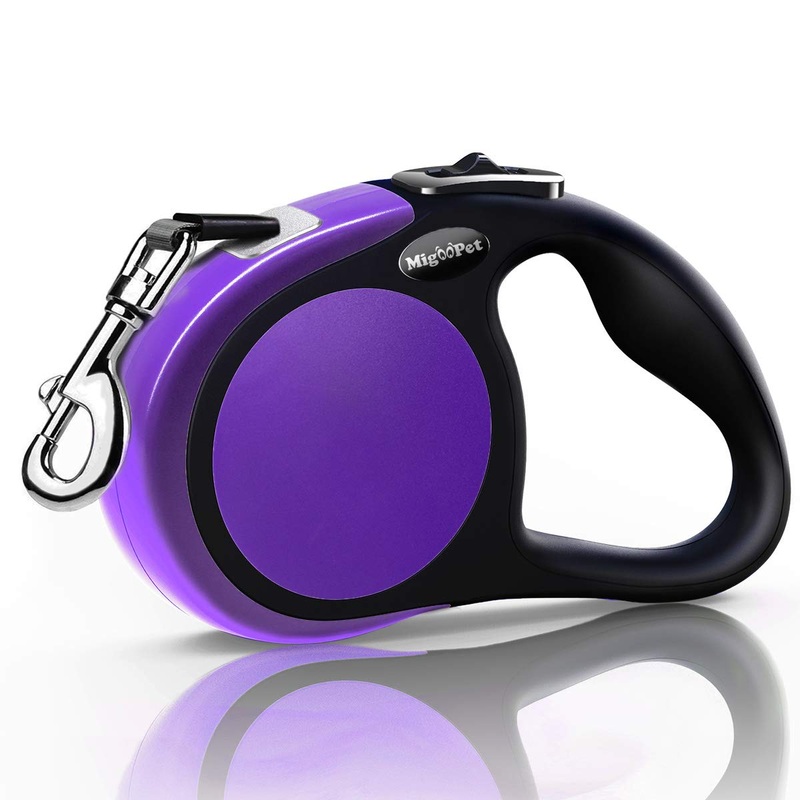 Heavy Duty Retractable Dog Leash-16ft Strong & Durable Walking Leash for S to L Dogs up to 45/115 lbs, Upgraded Lock System, Non Slip Grip, Tangle Free (Small/Medium, Purple) Small/Medium (Pack of 1)