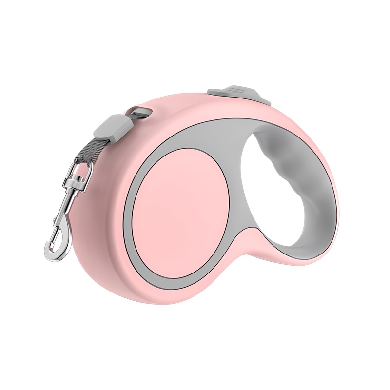 Pink Retractable Dog Leash, Auto Adjustable Extendable Dog Lead Durable and Tangle Free Nylon Tape for Small Medium Pet Dogs Cats Walking, 10FT/3m Pink Small(10ft/3m)