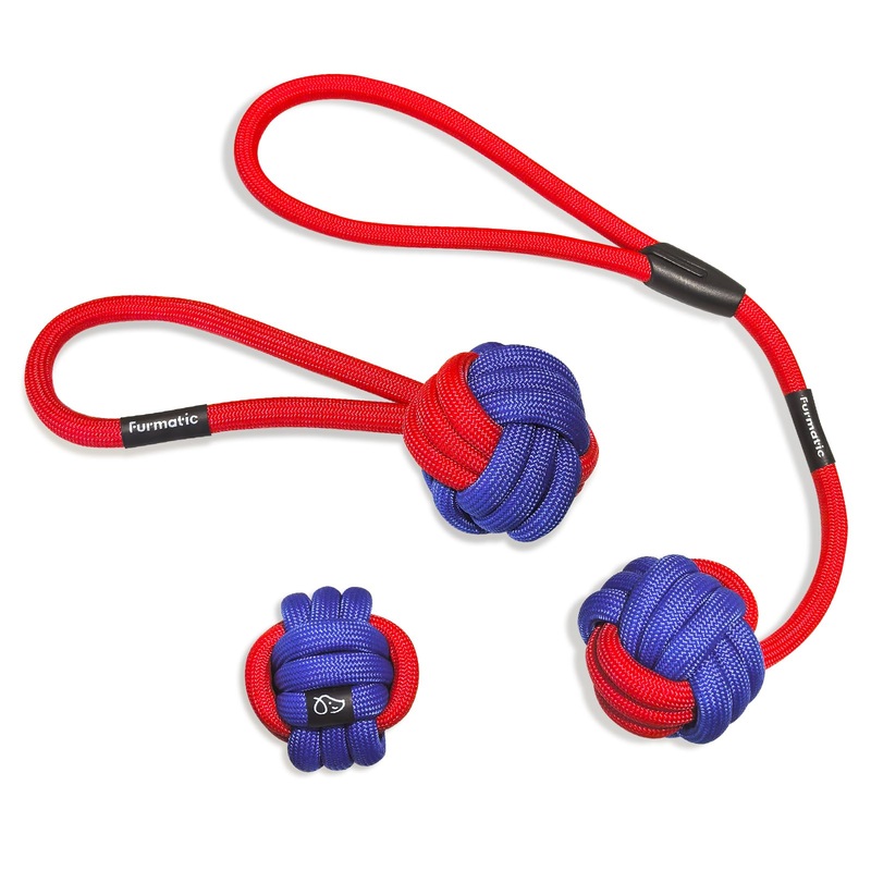 Rope Dog Toys for Small and Medium Dogs | Dog Toys for Aggressive Chewers | Dog Tug of War Toy for Interaction and Teeth Cleaning, Set of 3 Ropes