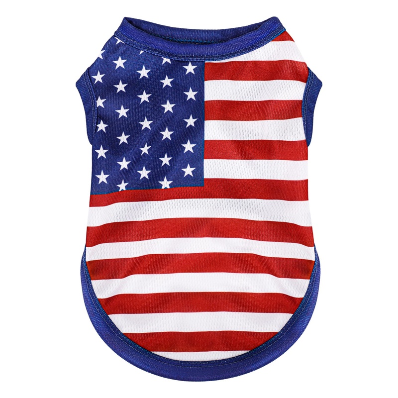 American Flag Inspired Dog Vest: Perfect Dog Shirt, Ideal Tank Top for Everyday Wear, Independence Day Celebrations Crafted Materials for a Cute and Stylish Look Blue XL X-Large