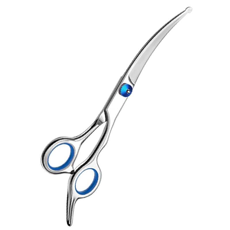 Curved Dog Grooming Scissors,Pet Hair Scissors with Safety Round Tips, Heavy Duty Titanium Stainless Steel, Professional Dogs Cats Pets Grooming Shears Art scissors