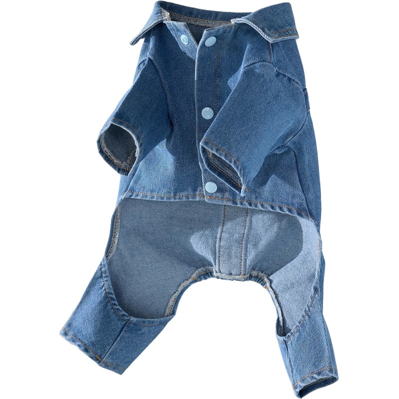 Fashion Denim Dog Onesie, Suitable for Small to Medium-Sized Dogs to wear All Year Round, Machine Washable (XX-Large) XX-Large