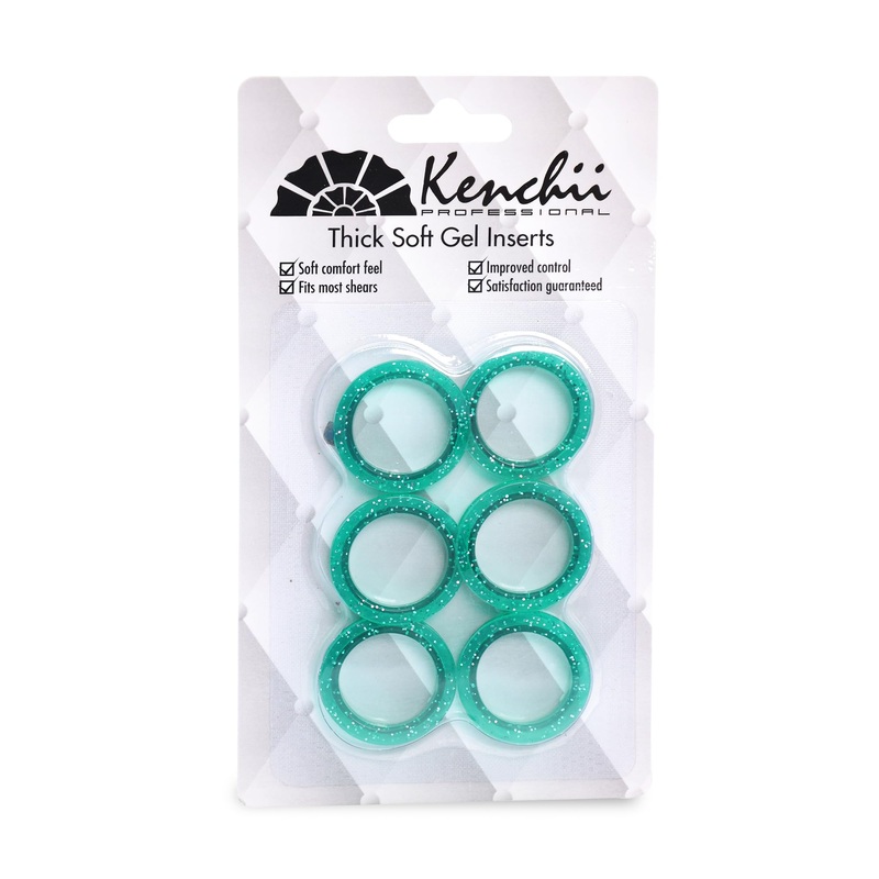 Kenchii Extra Soft Premium Shear Finger Ring Inserts – Thick, Quality Comfort. Elevate Your Grooming Experience with Precision and Style in Multiple Colors Green
