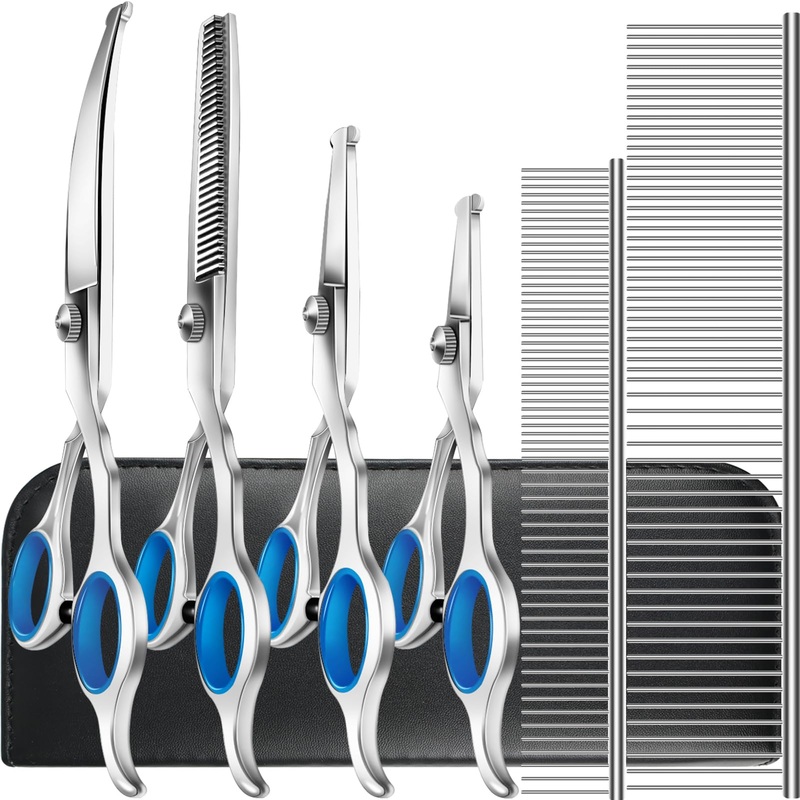 Niura 7 in 1 Professional Pet Grooming Kit – Grooming Scissors Kit Set for Dog & Cat