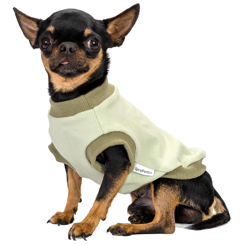 Soft Cotton Shirt for Small Dogs,XXS Dog Shirt,Extra Small Dog Shirt Teacup Dog Chihuahua Yorkie Boy or Girl-Light Green XS X-Small for 1.2-2.2 lbs Light Green