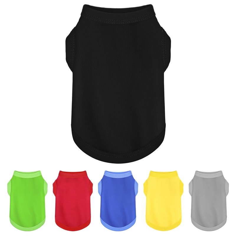Upgrade Your Pup’s Wardrobe: Sleek Solid-Colored Dog Shirt Tank Top, Perfect for Small to Medium Dogs, Offering Simple Style and Comfort Black XL X-Large