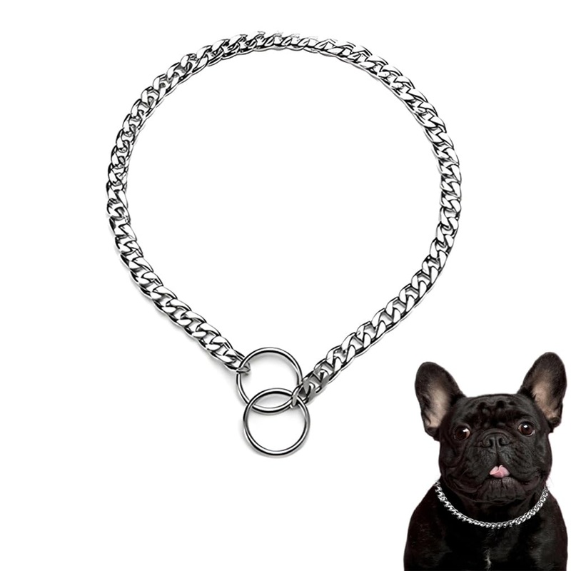 Choke Collar for Dogs Large Breed, Dog Chain Collars Slip P Chain Choke Metal Link Training Heavy Duty Martingale Dog Collar for Xs Small Medium Large Big XL Breed Dogs, XL